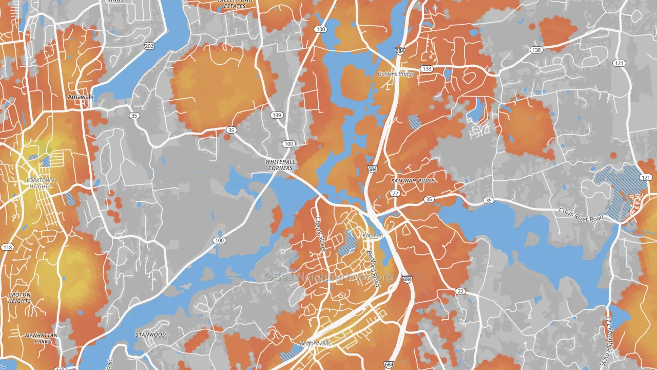 Bike Grade map of 10536, NY