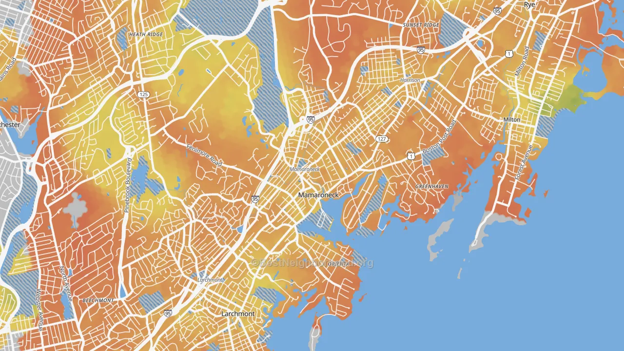 Bike Grade map of 10543, NY