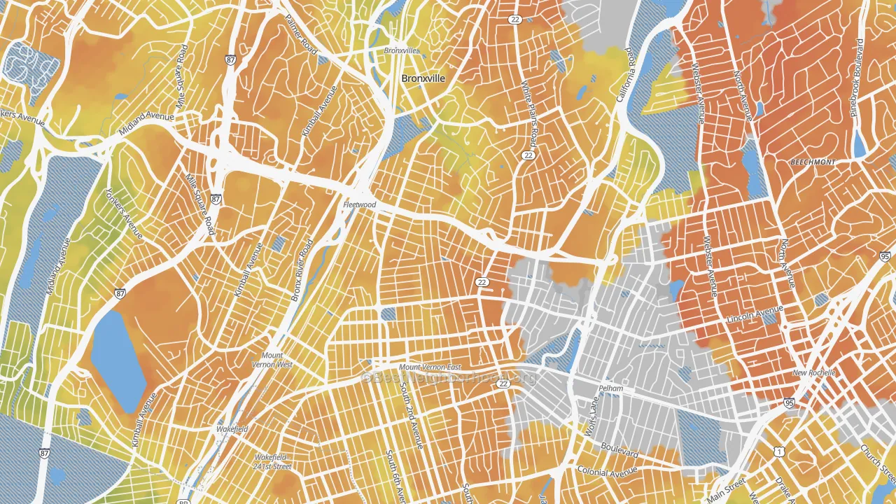 Bike Grade map of 10552, NY
