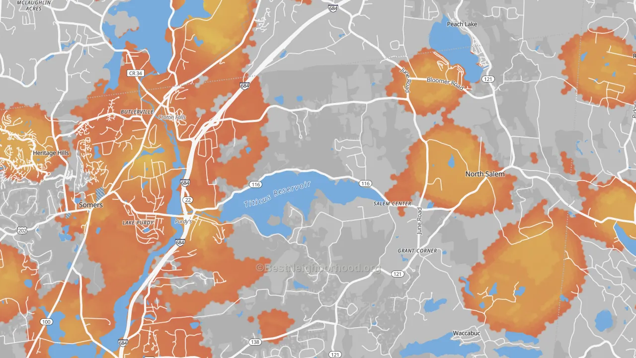 Bike Grade map of 10560, NY