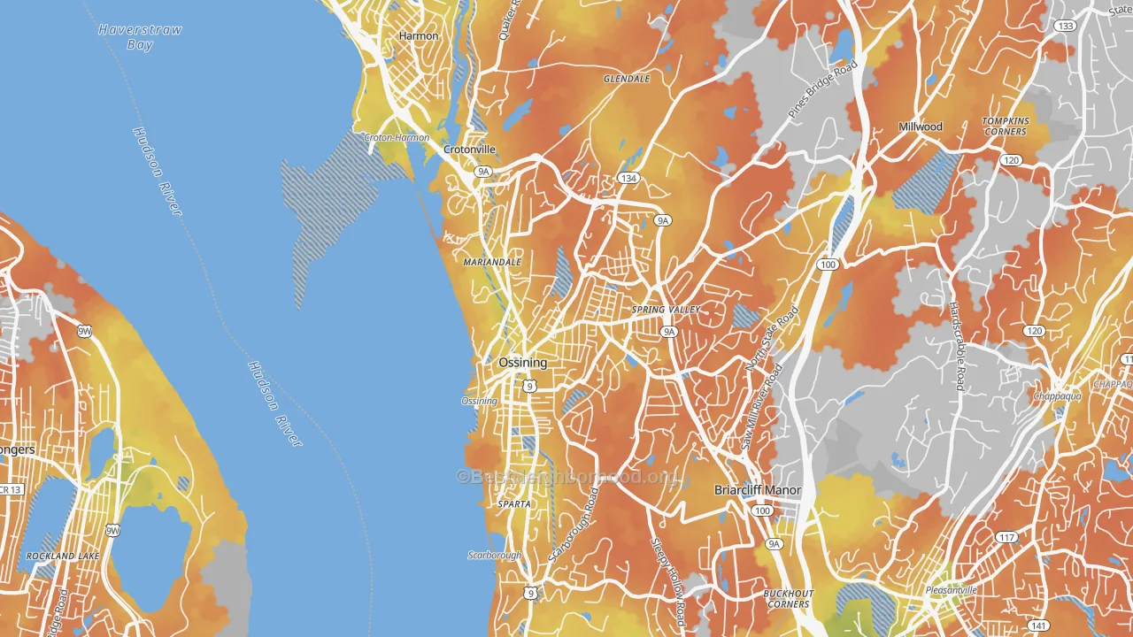 Bike Grade map of 10562, NY