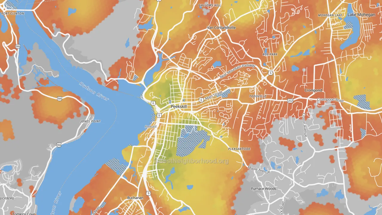 Bike Grade map of 10566, NY