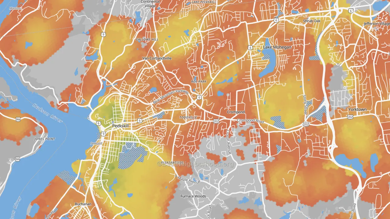 Bike Grade map of 10567, NY
