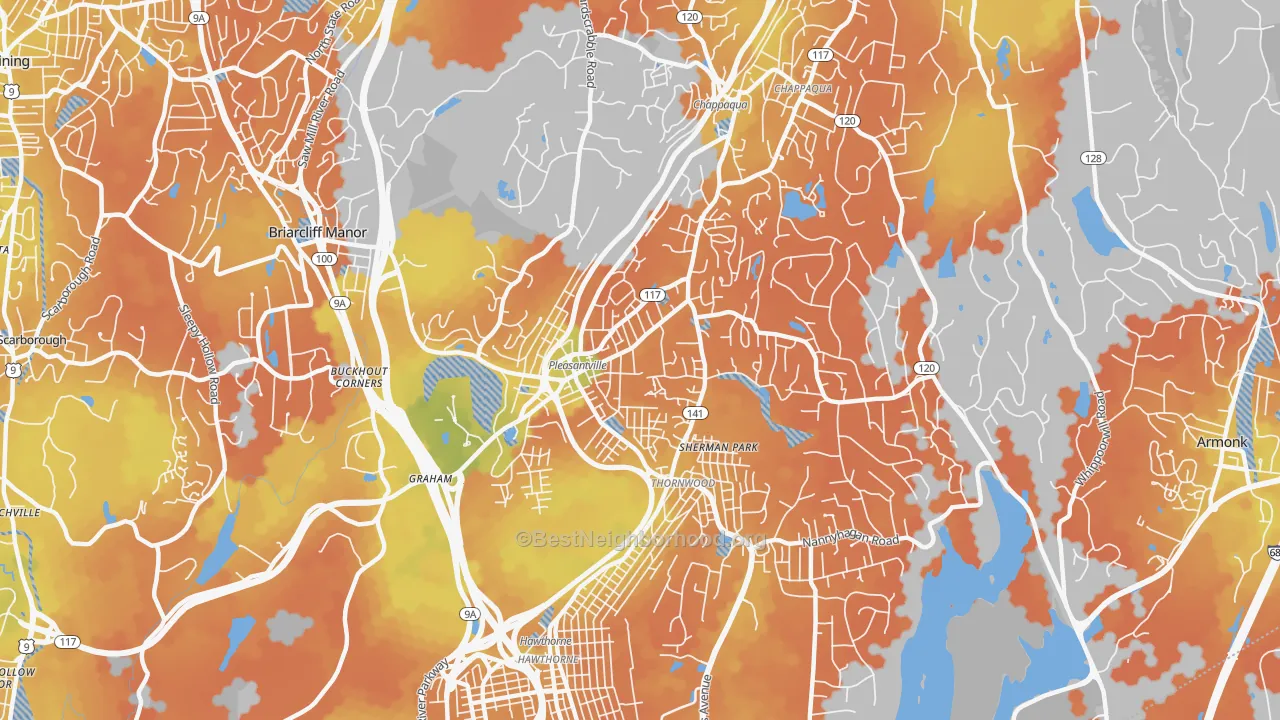 Bike Grade map of 10570, NY