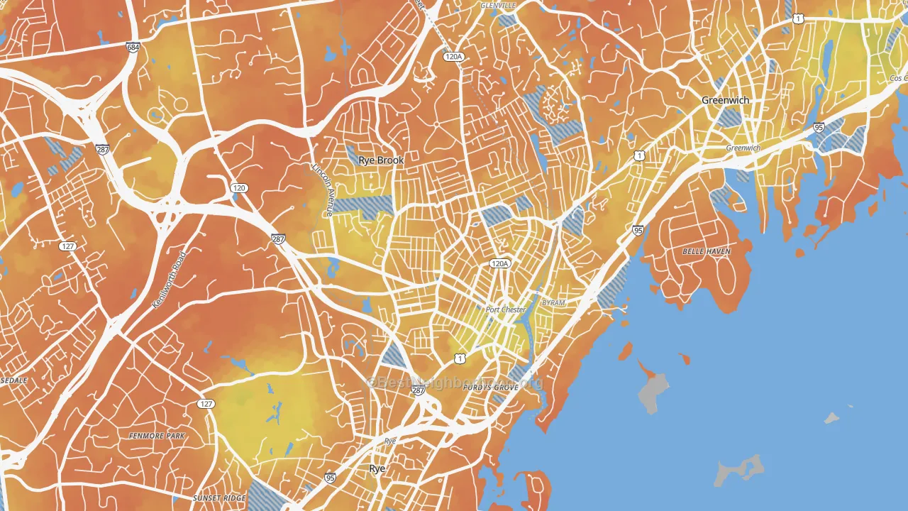 Bike Grade map of 10573, NY