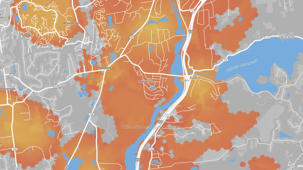 Bike Grade map of 10578, NY