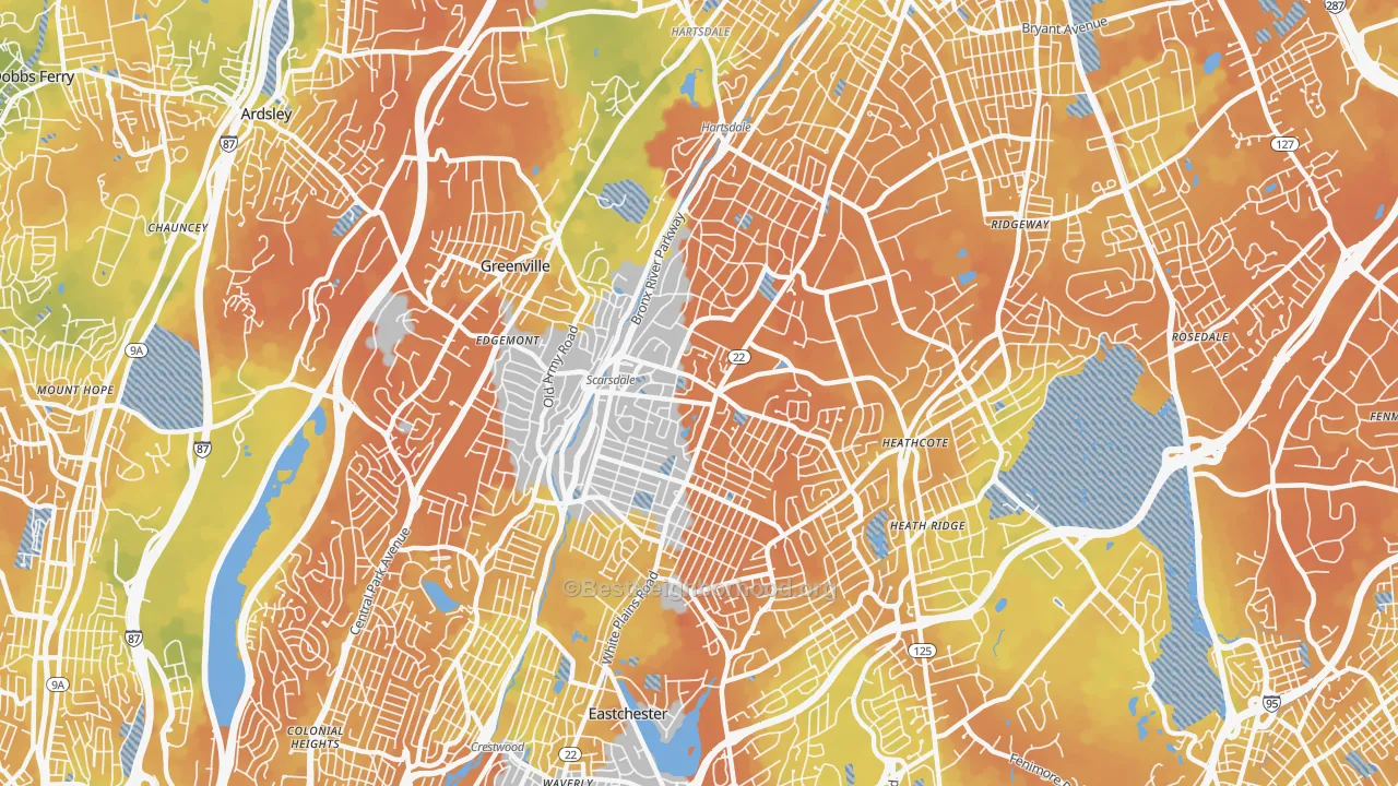 Bike Grade map of 10583, NY