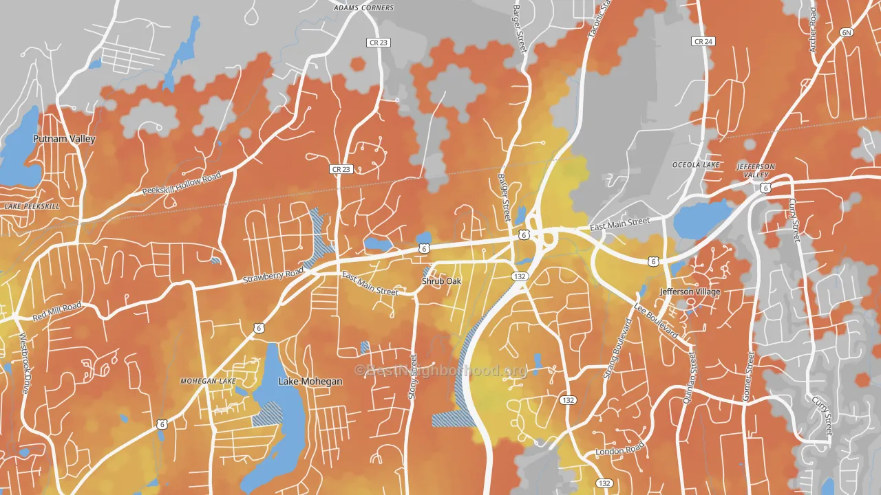 Bike Grade map of 10588, NY