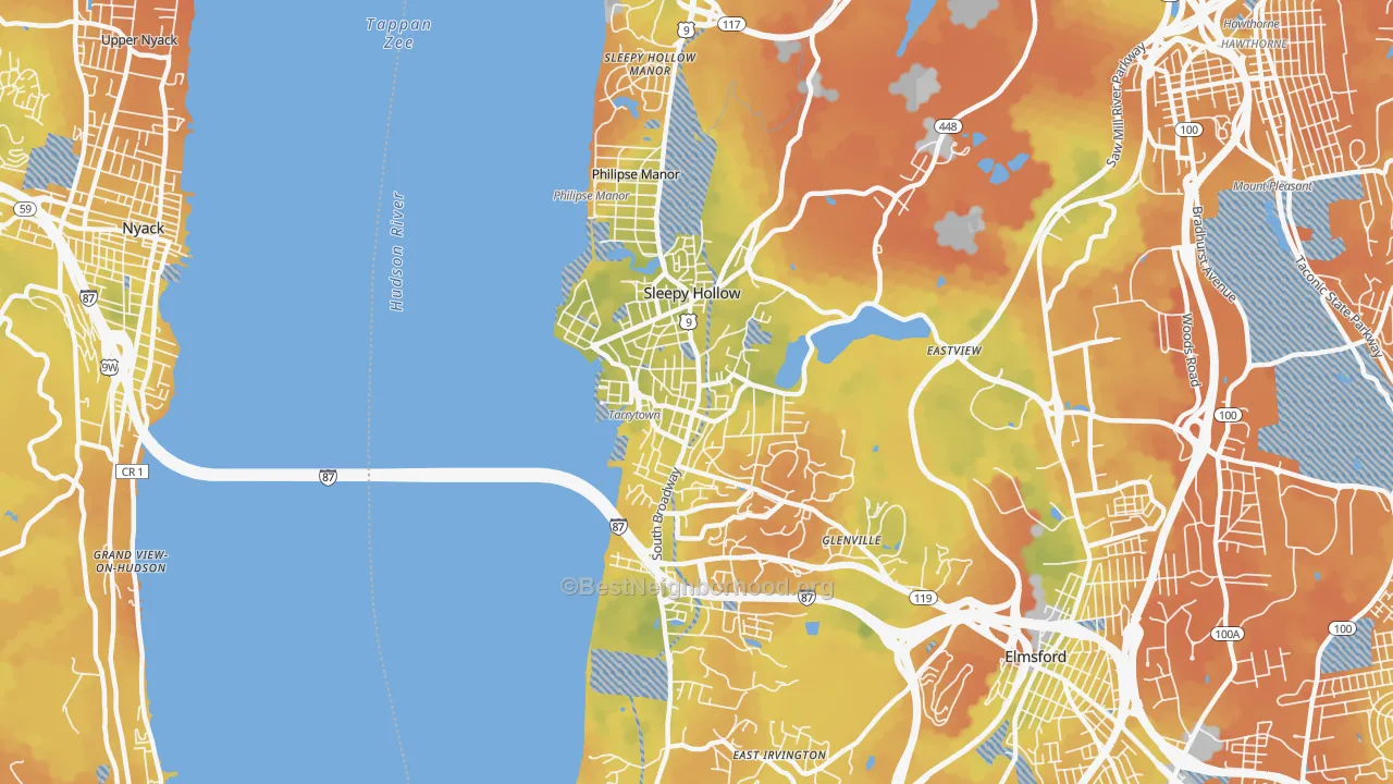 Bike Grade map of 10591, NY