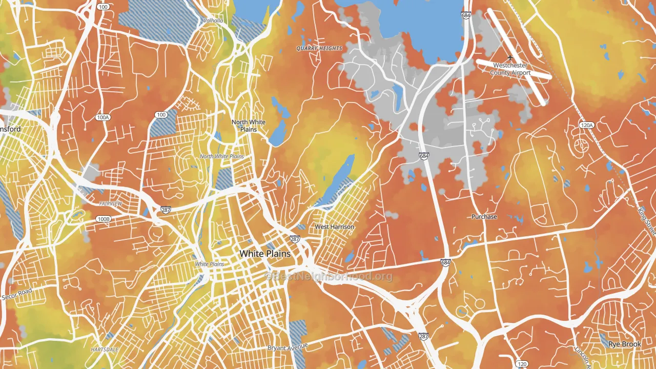 Bike Grade map of 10604, NY