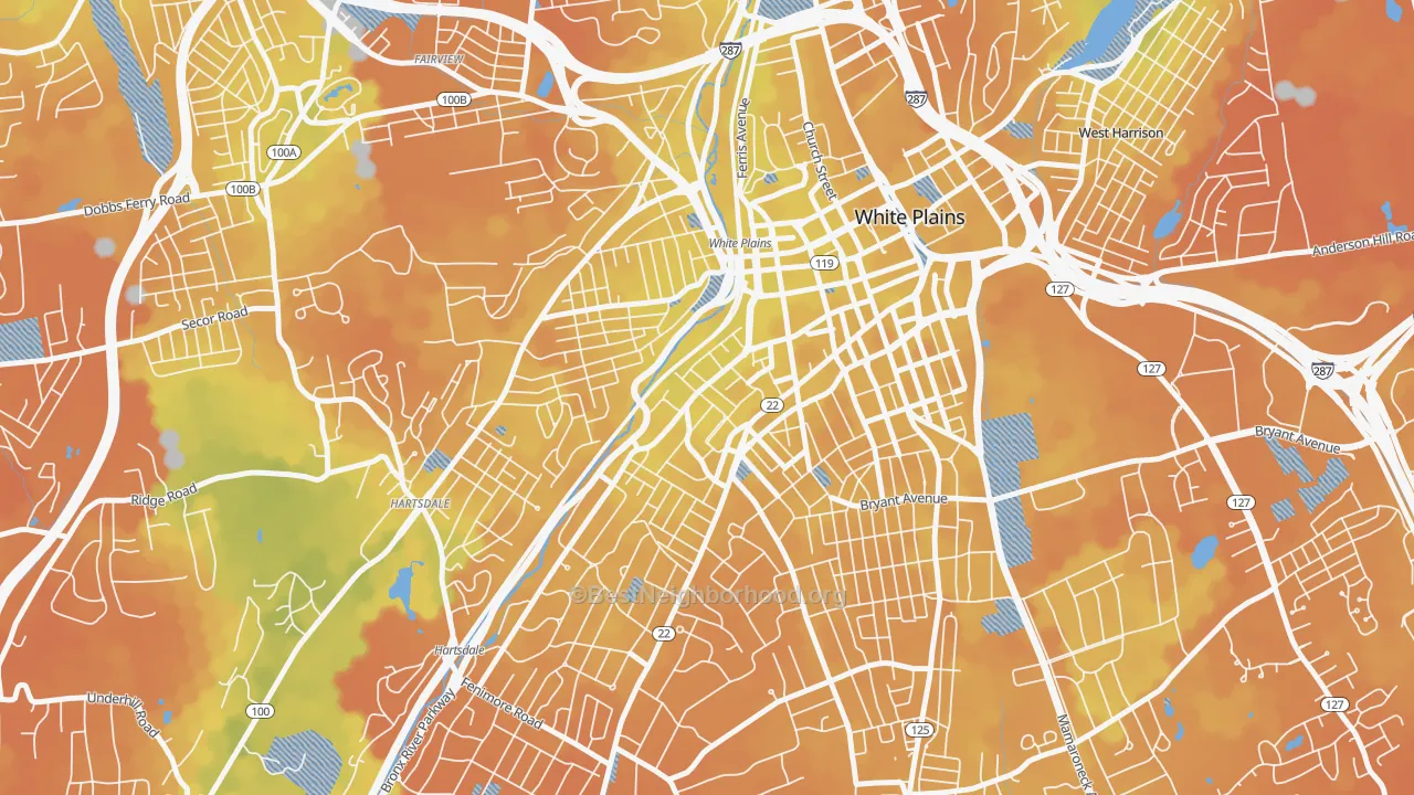 Bike Grade map of 10606, NY