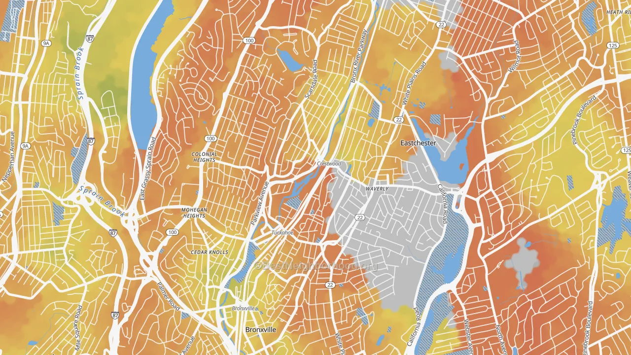 Bike Grade map of 10707, NY