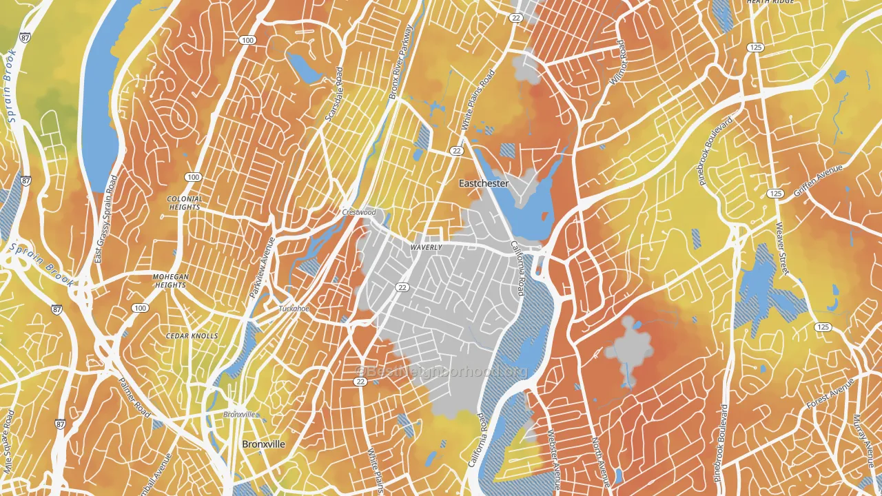 Bike Grade map of 10709, NY