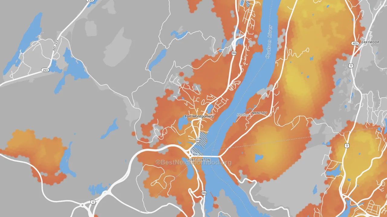 Bike Grade map of 10922, NY