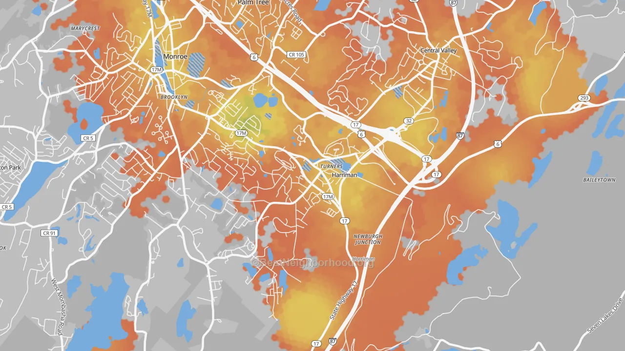 Bike Grade map of 10926, NY