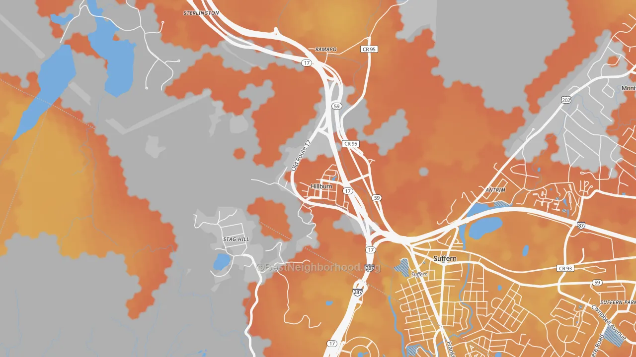 Bike Grade map of 10931, NY