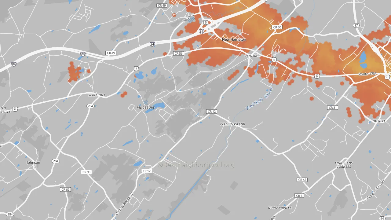 Bike Grade map of 10958, NY