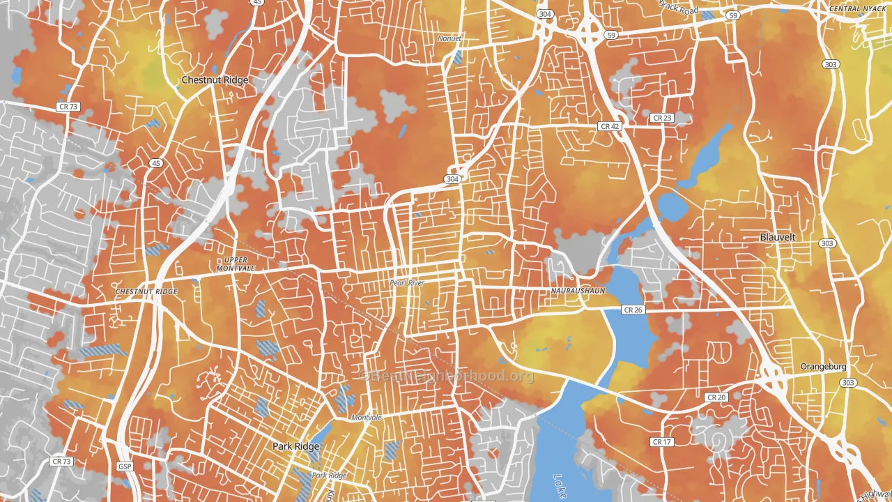 Bike Grade map of 10965, NY