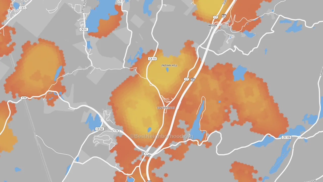 Bike Grade map of 10975, NY