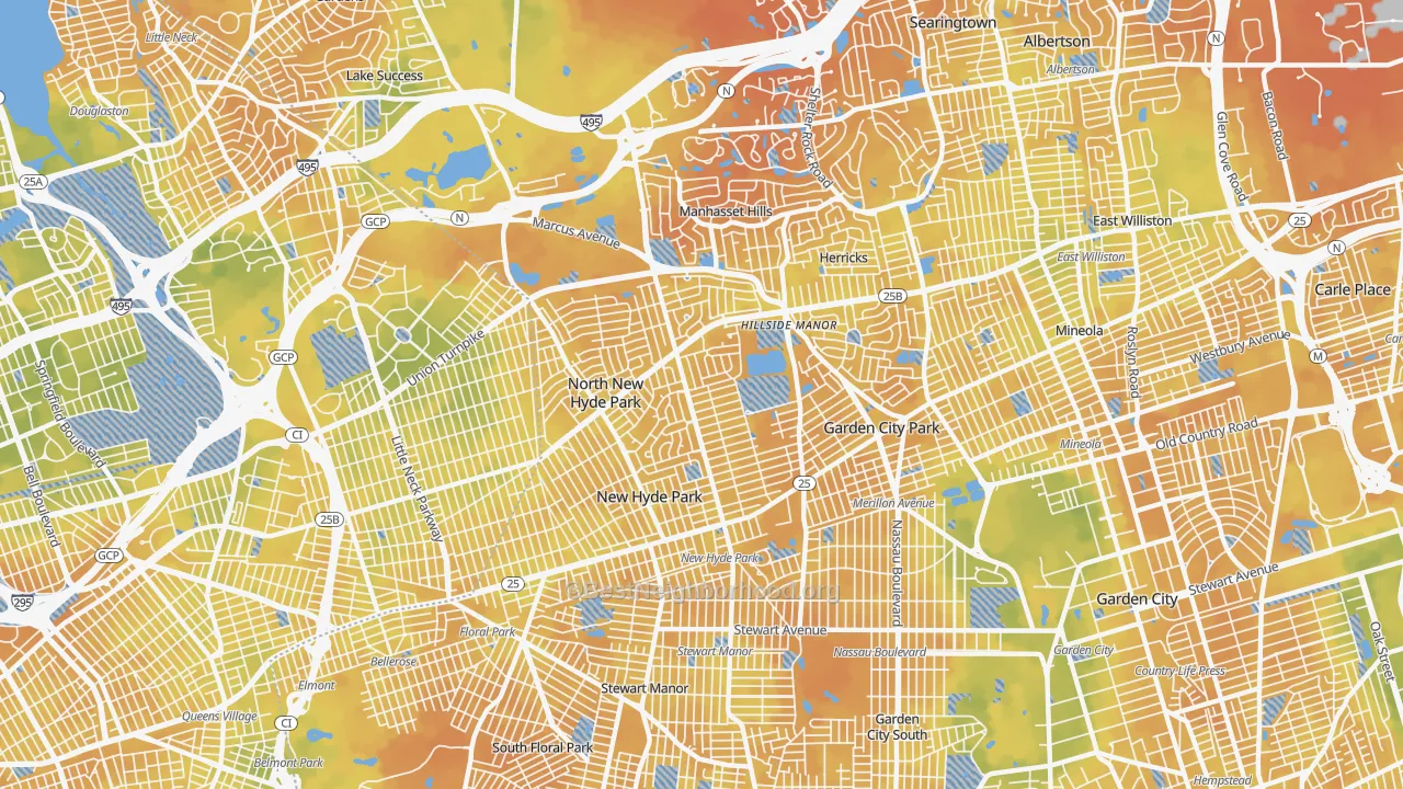 Bike Grade map of 11040, NY