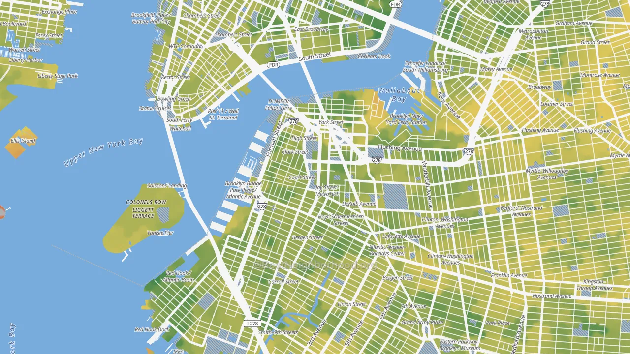 Bike Grade map of 11201, NY