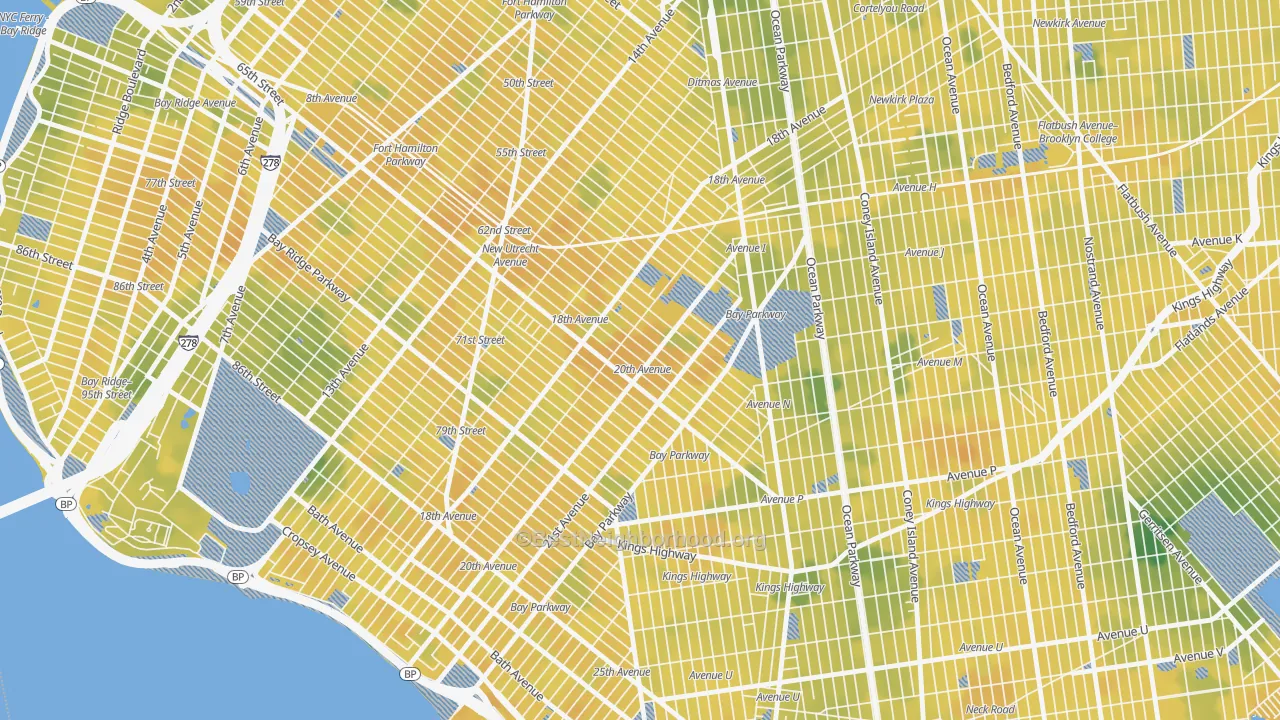Bike Grade map of 11204, NY