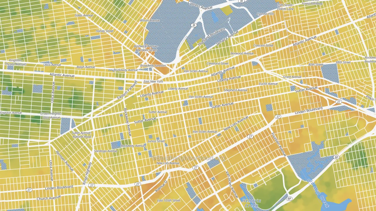 Bike Grade map of 11207, NY