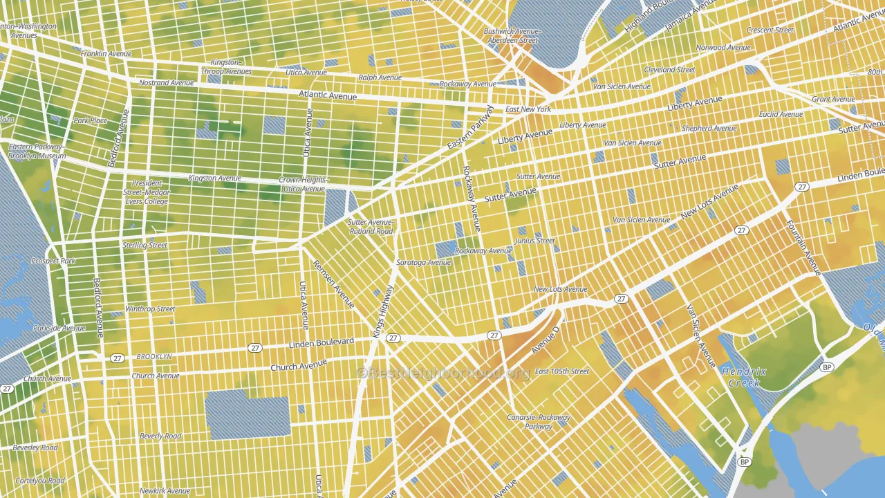 Bike Grade map of 11212, NY