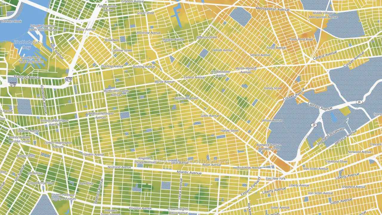 Bike Grade map of 11221, NY