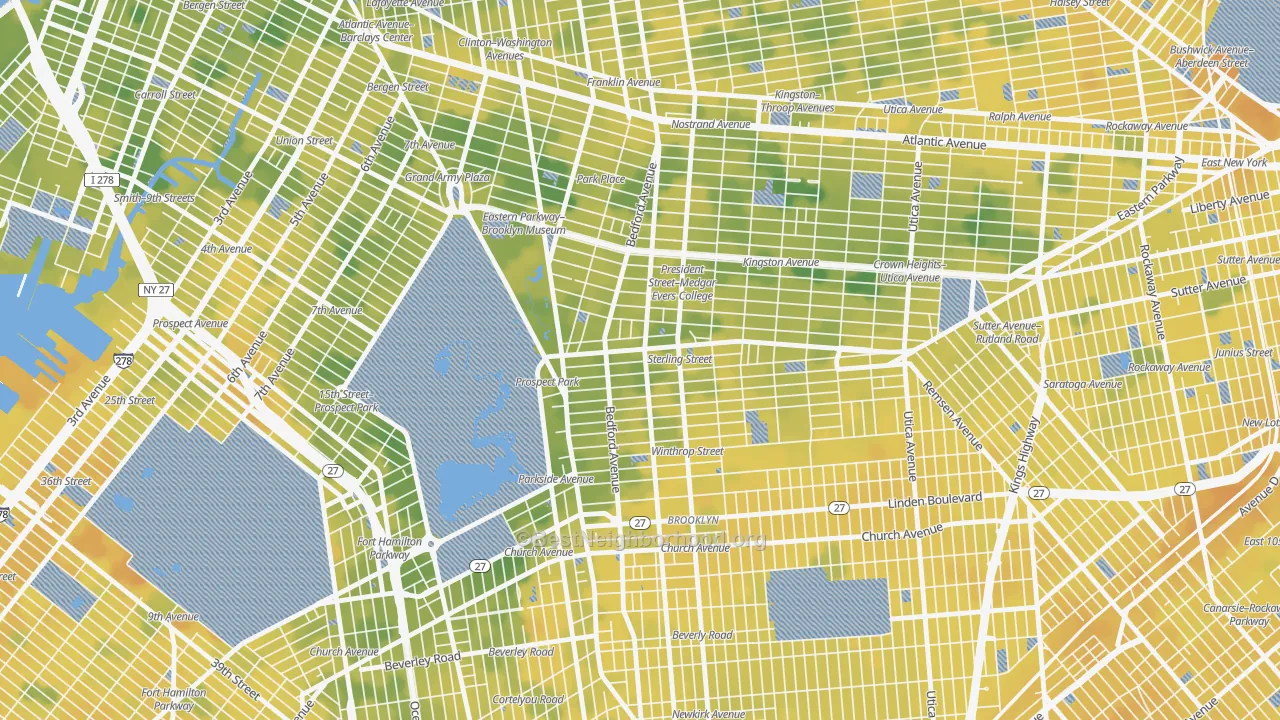 Bike Grade map of 11225, NY