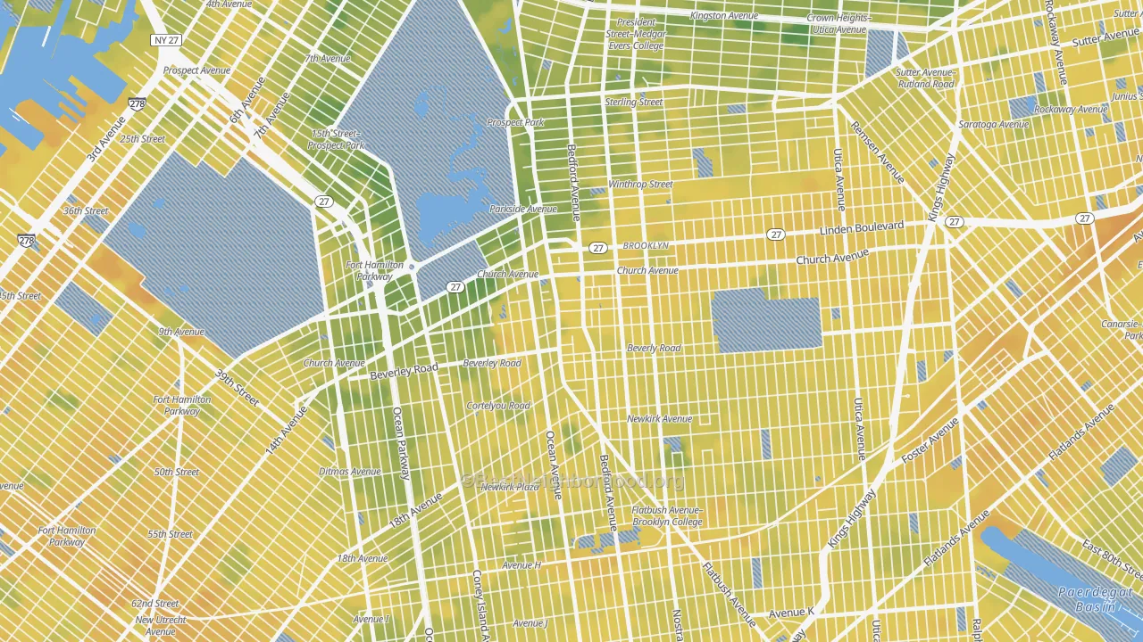 Bike Grade map of 11226, NY