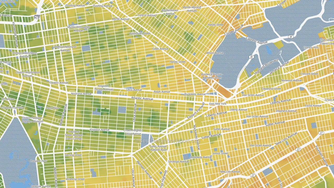 Bike Grade map of 11233, NY