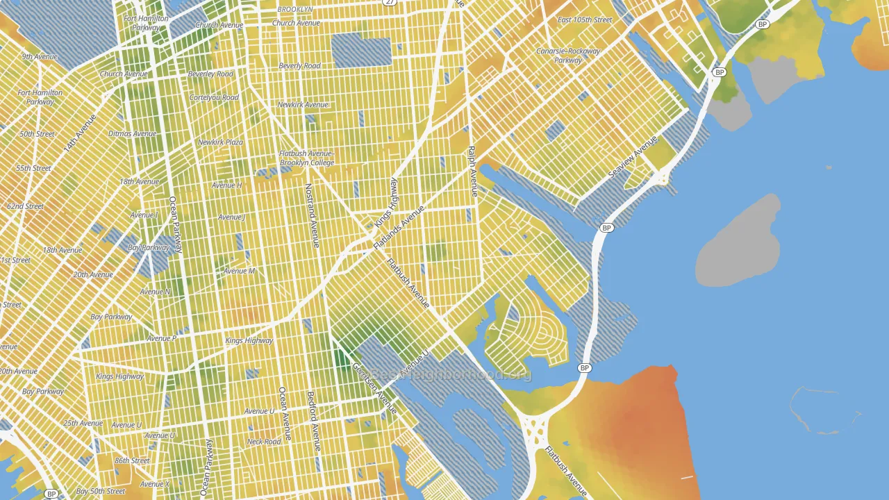 Bike Grade map of 11234, NY