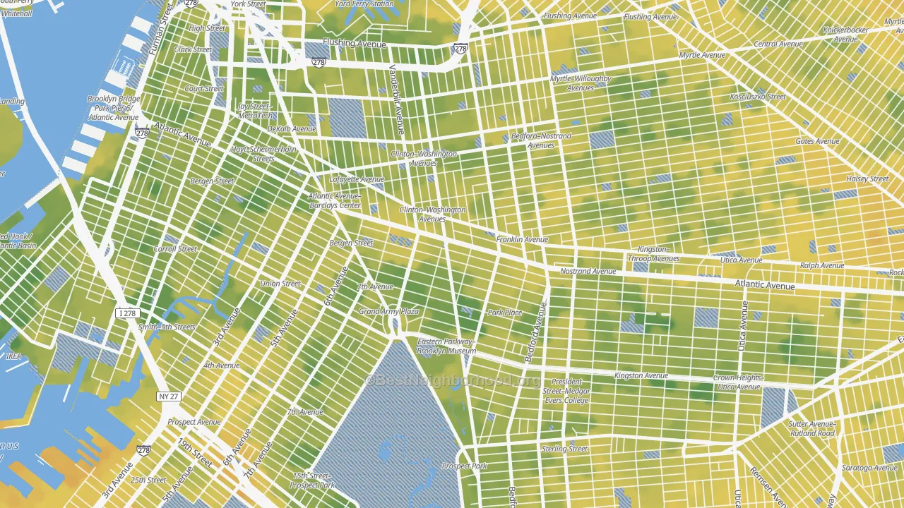 Bike Grade map of 11238, NY