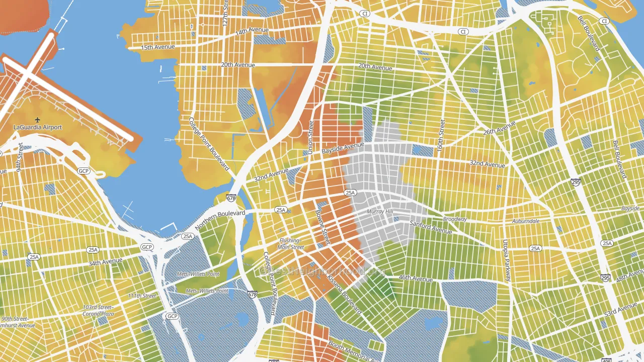 Bike Grade map of 11354, NY