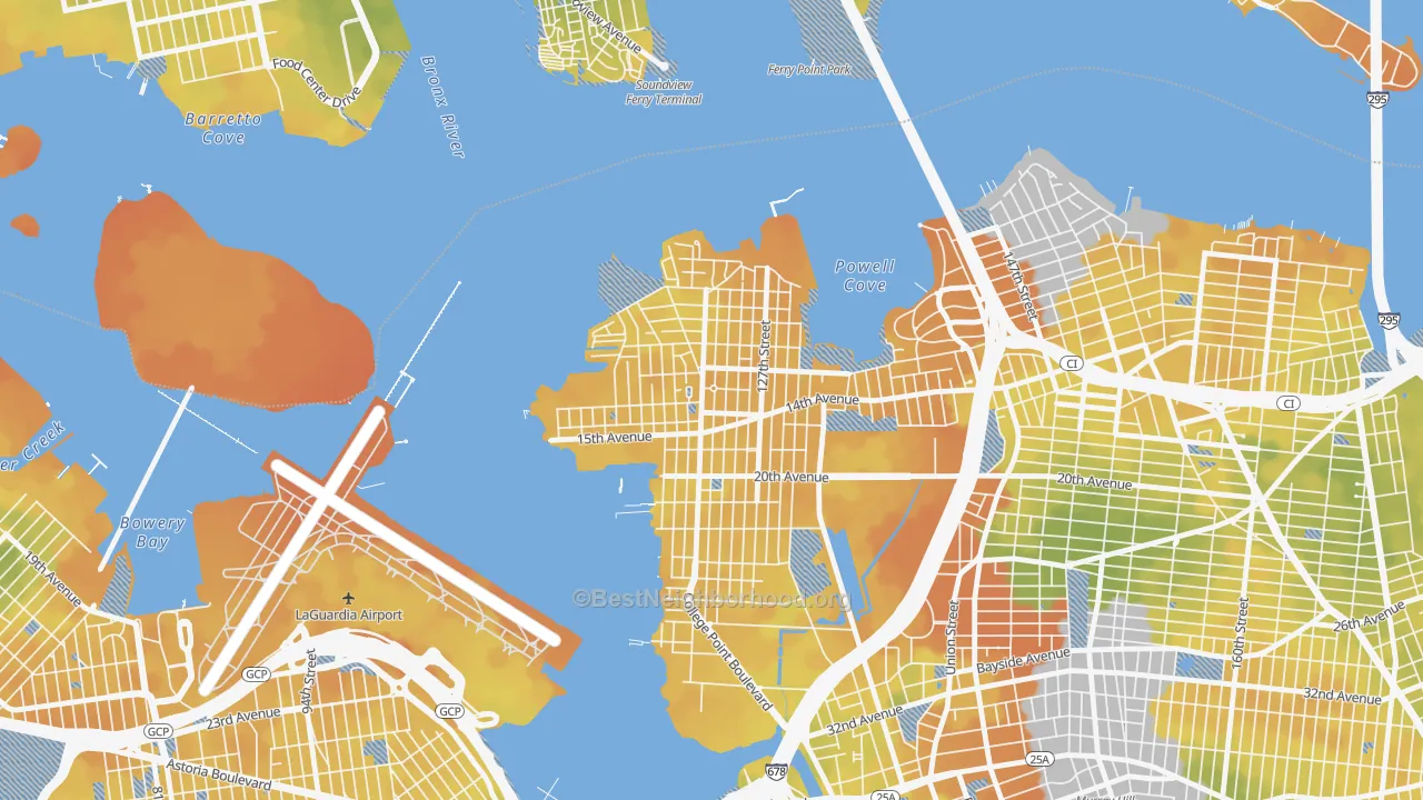 Bike Grade map of 11356, NY