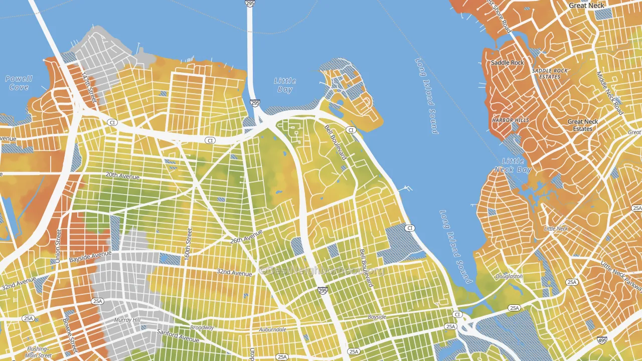 Bike Grade map of 11360, NY