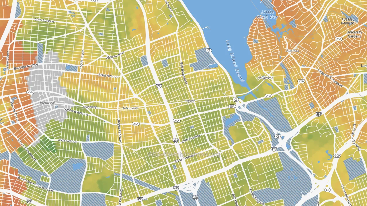 Bike Grade map of 11361, NY