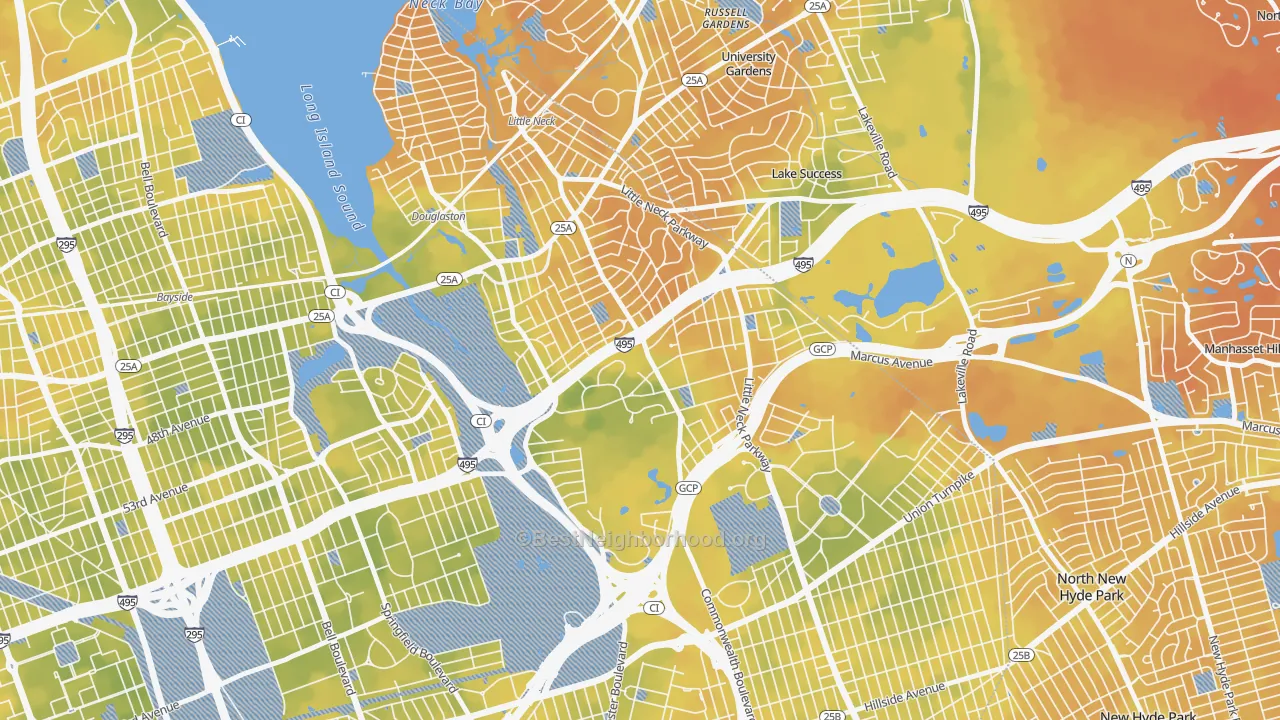 Bike Grade map of 11362, NY