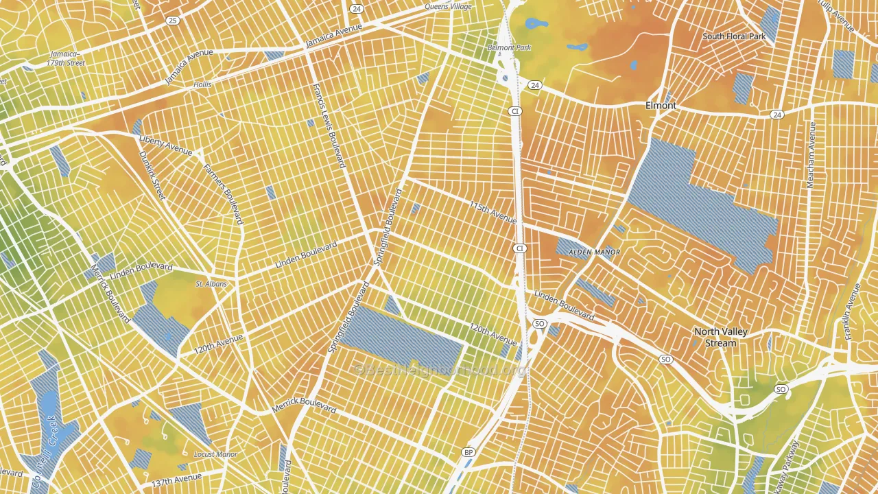 Bike Grade map of 11411, NY