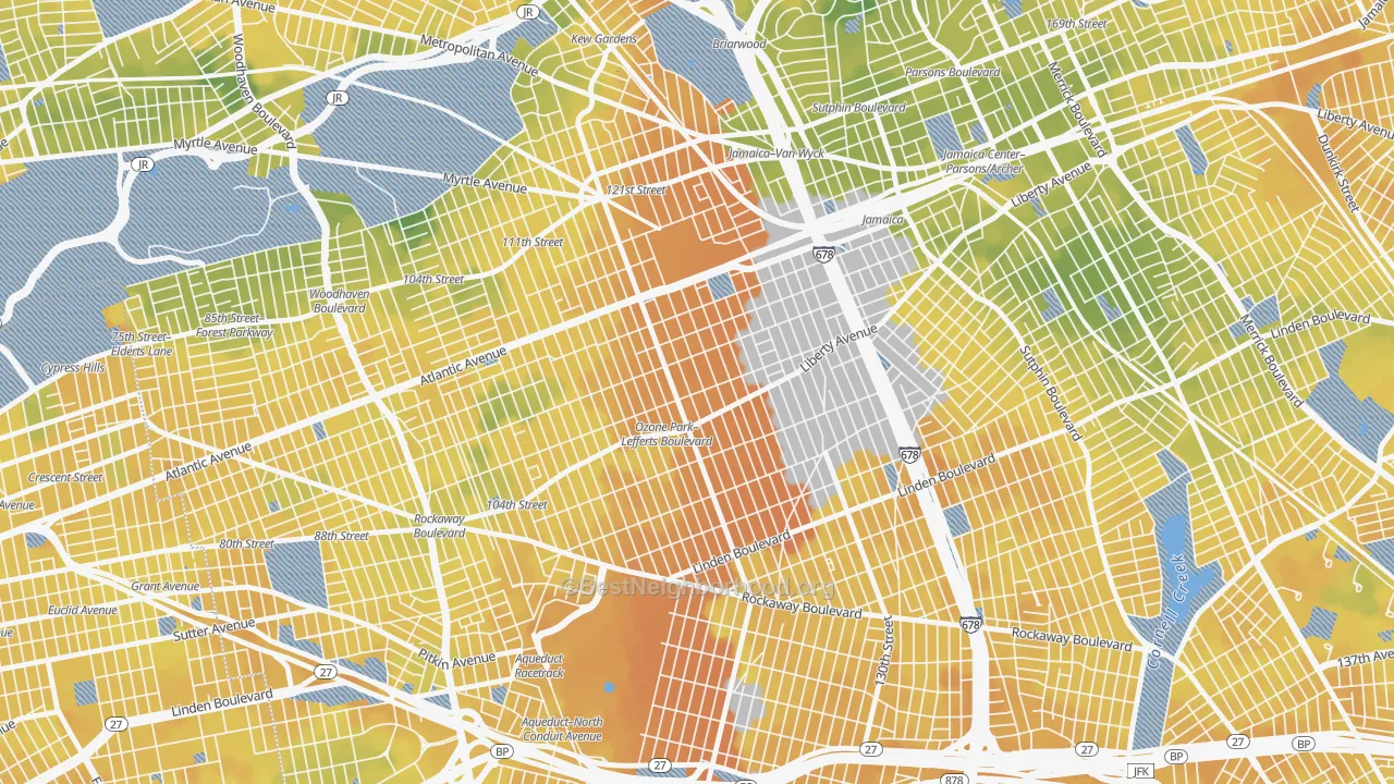 Bike Grade map of 11419, NY