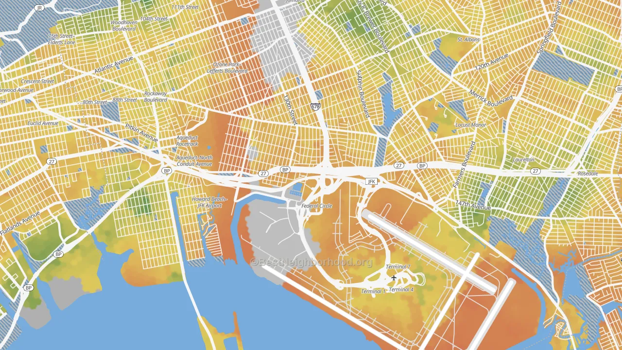 Bike Grade map of 11430, NY