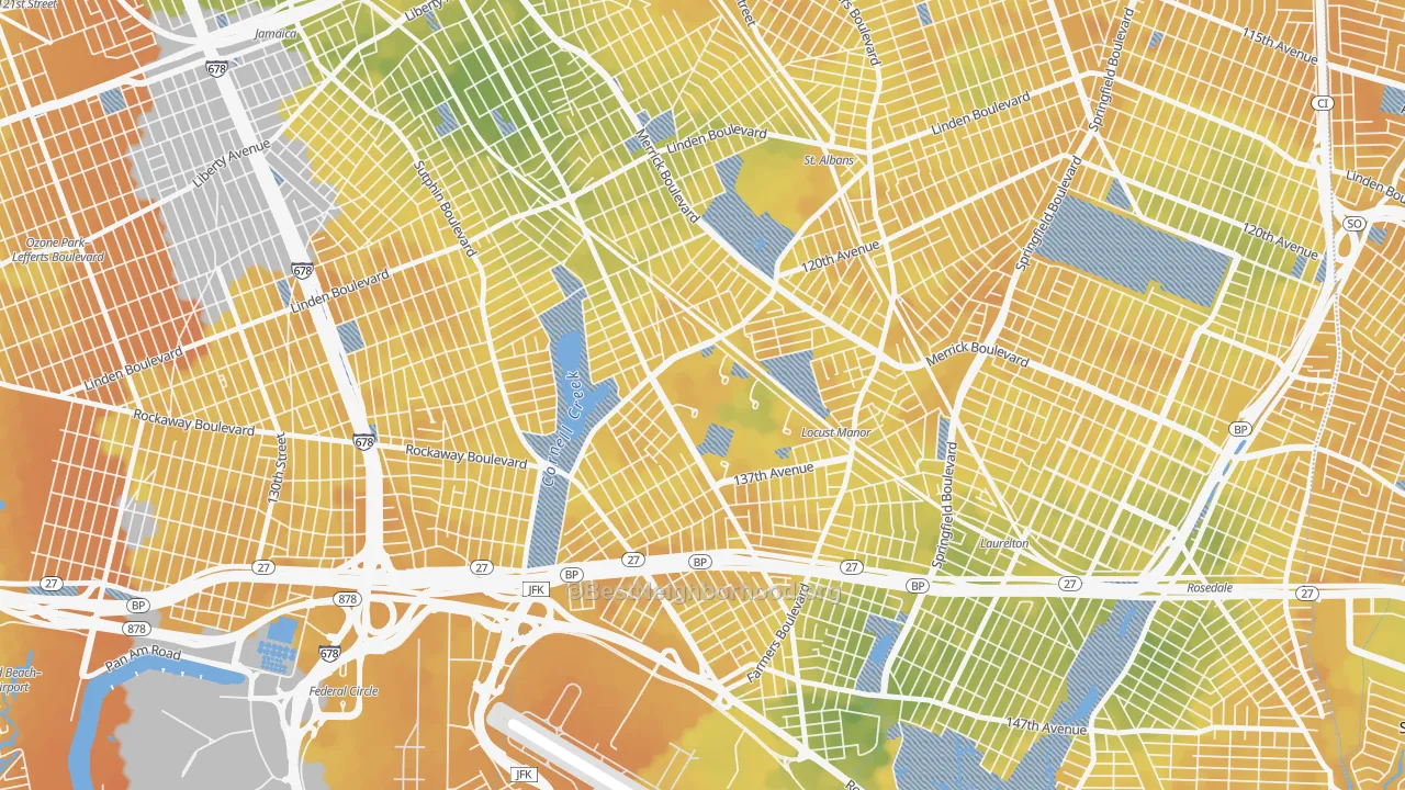 Bike Grade map of 11434, NY