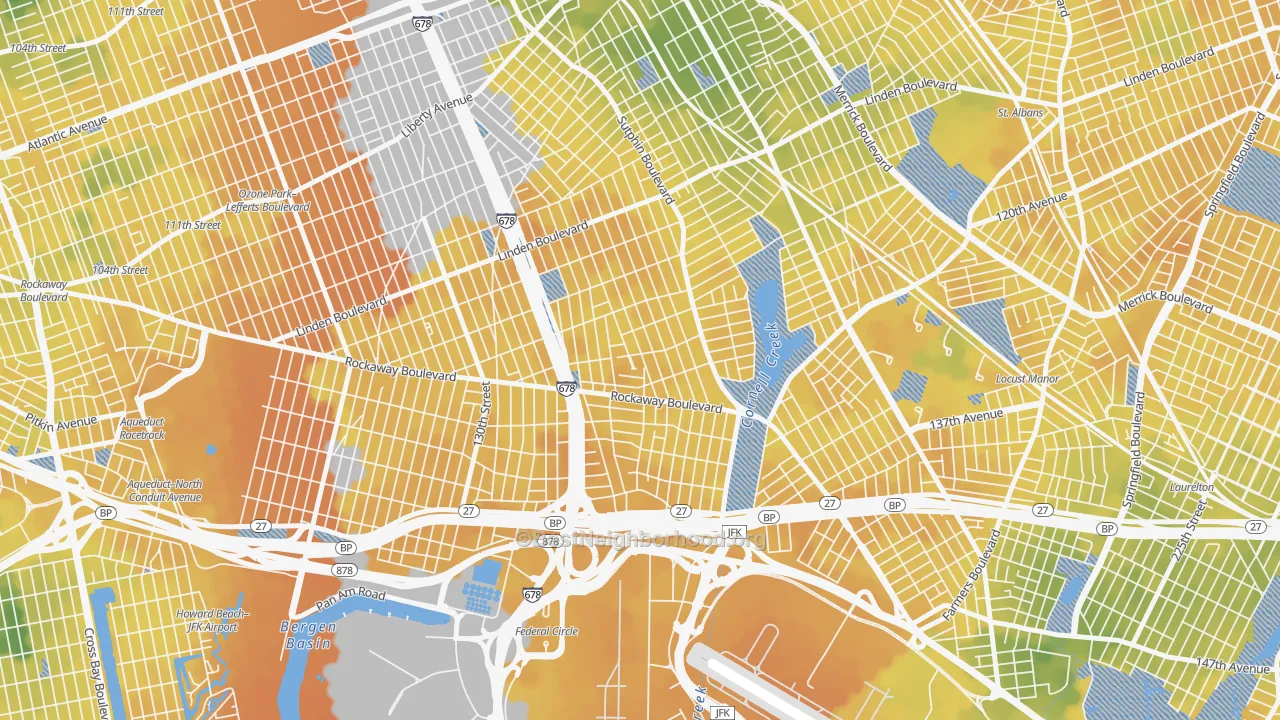 Bike Grade map of 11436, NY