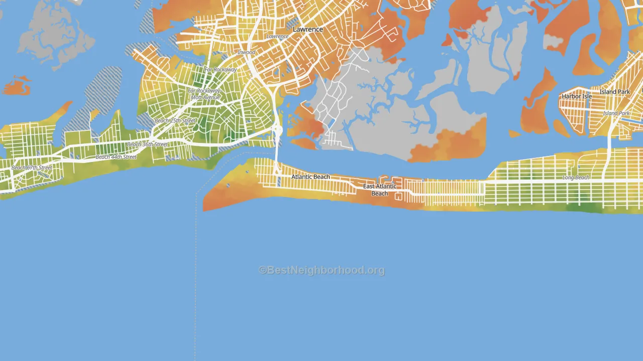 Bike Grade map of 11509, NY