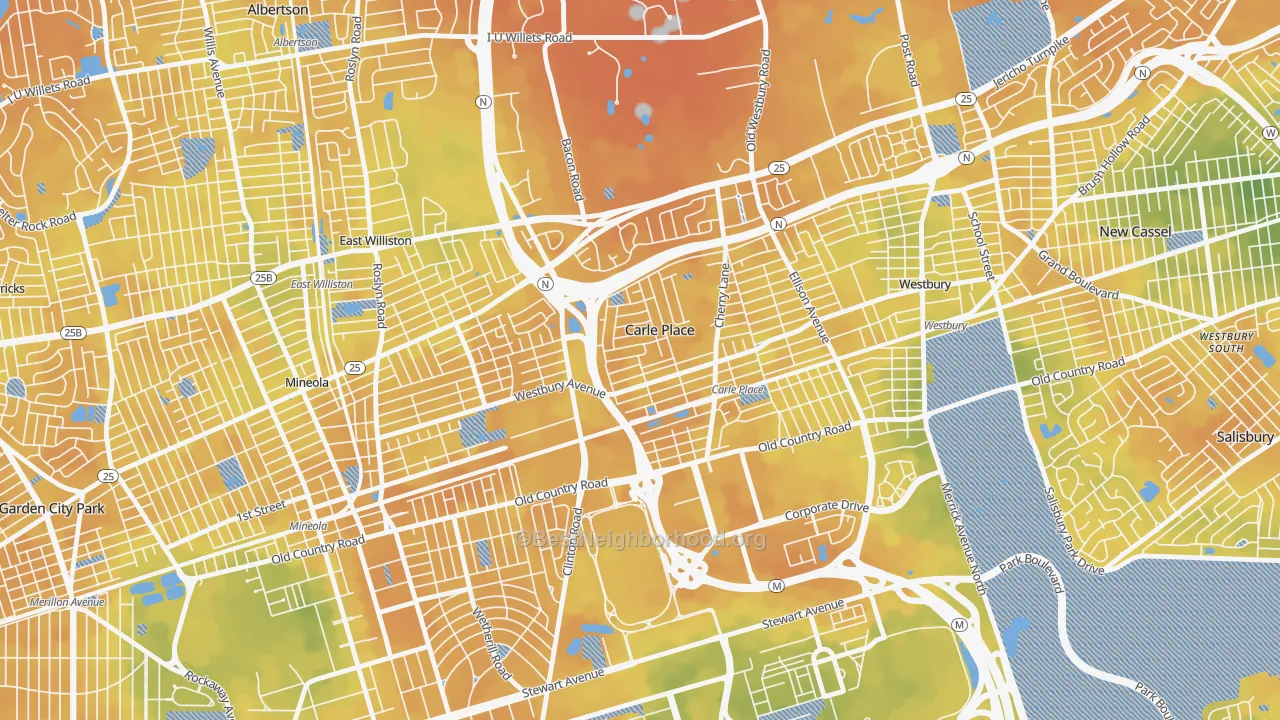 Bike Grade map of 11514, NY