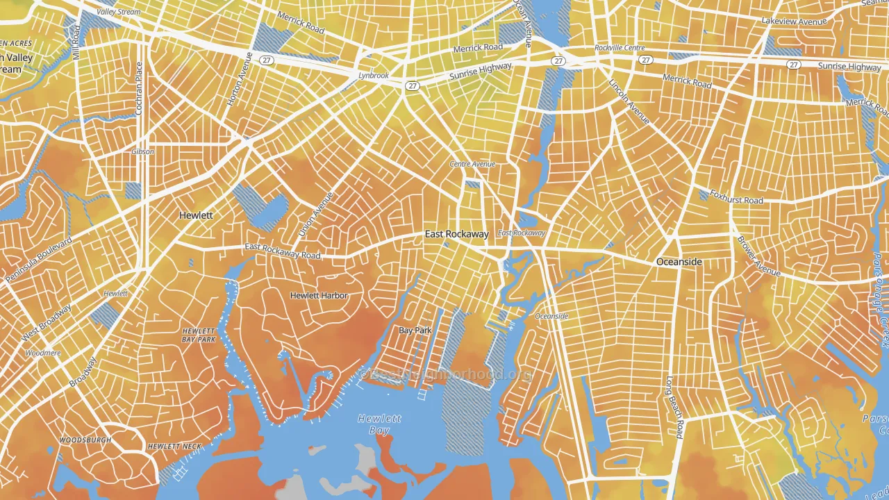 Bike Grade map of 11518, NY