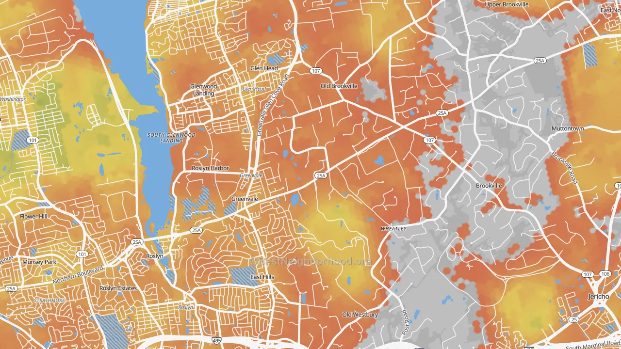 Bike Grade map of 11548, NY