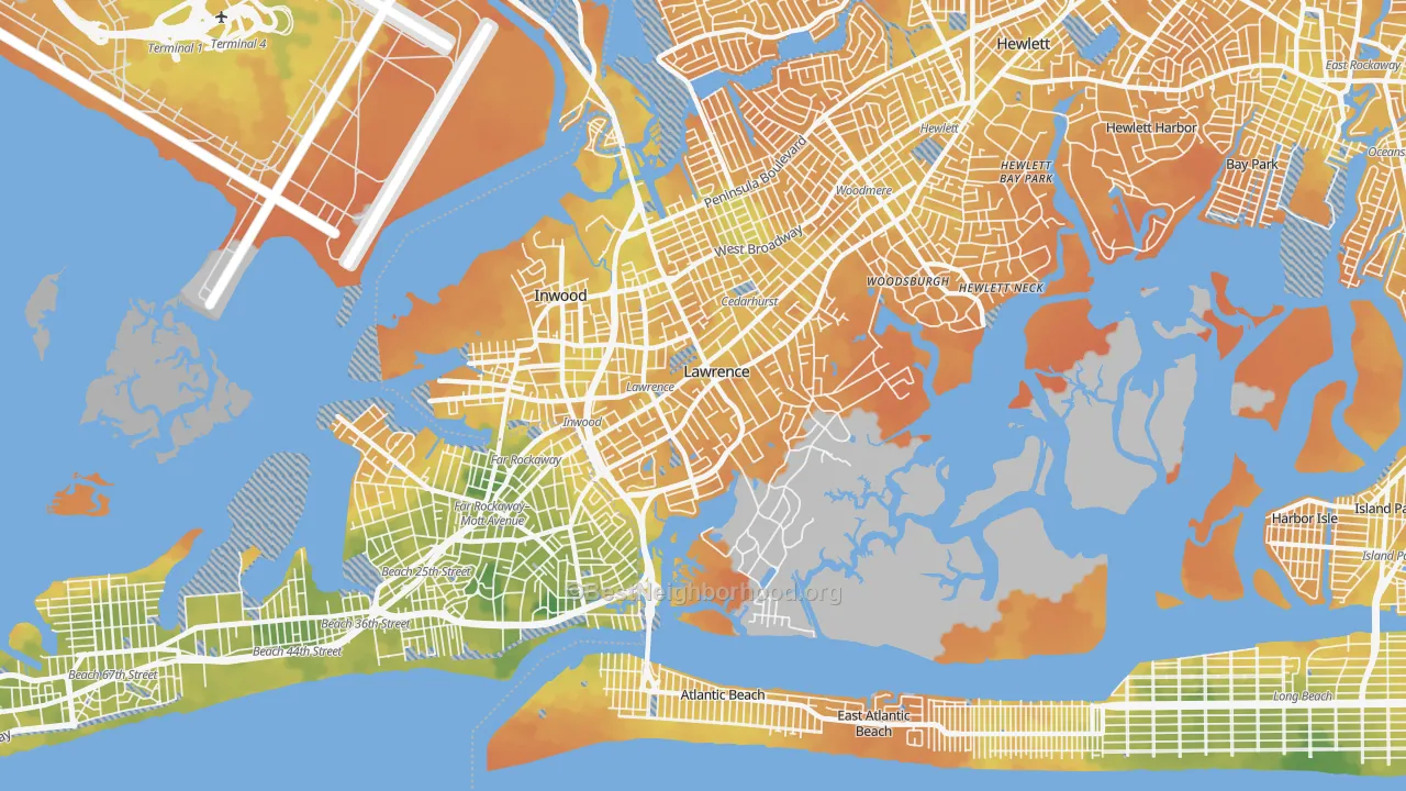 Bike Grade map of 11559, NY