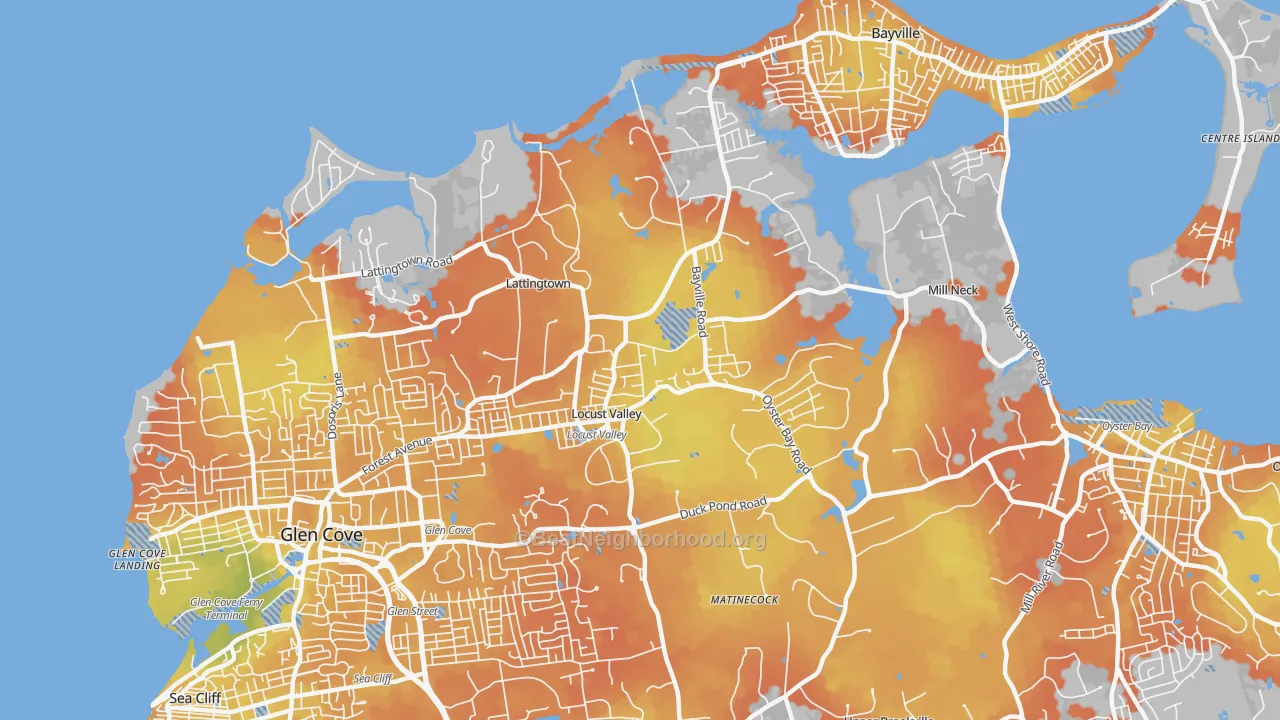 Bike Grade map of 11560, NY